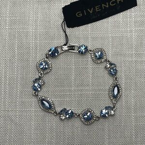 Givenchy Bracelet with Blue Crystals in Silver-Tone Finish